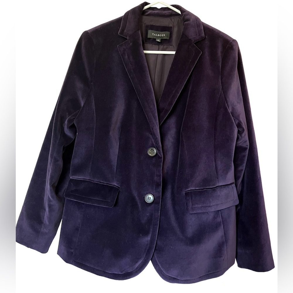 Talbots Purple Velvet Blazer